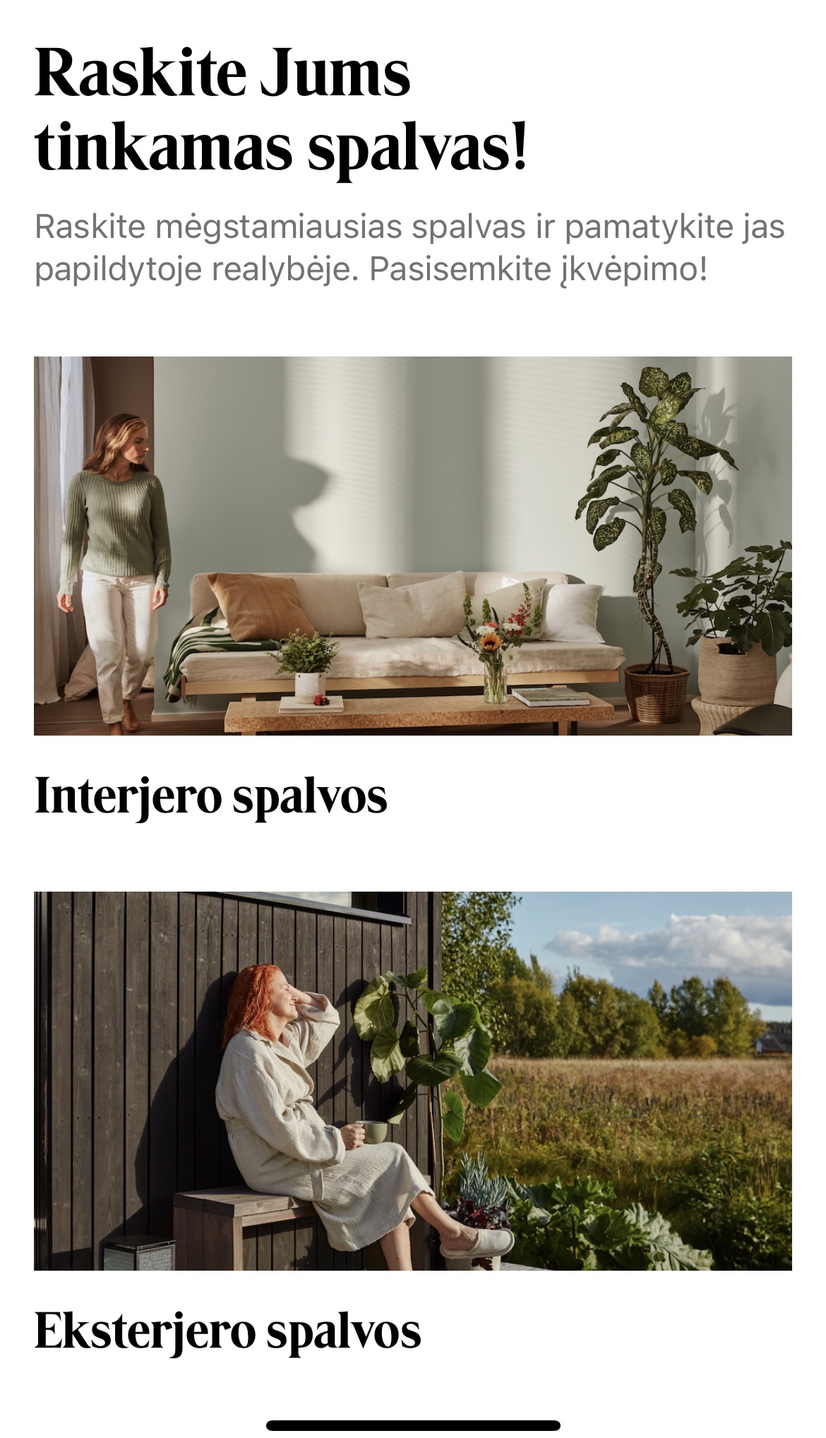 Fasadui ar interjerui