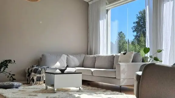 brown colour living room