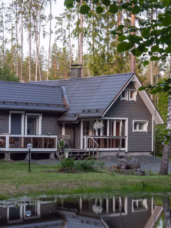 Grey house exterior