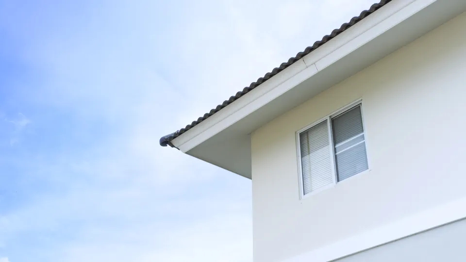 Baltas mineralinis fasadas