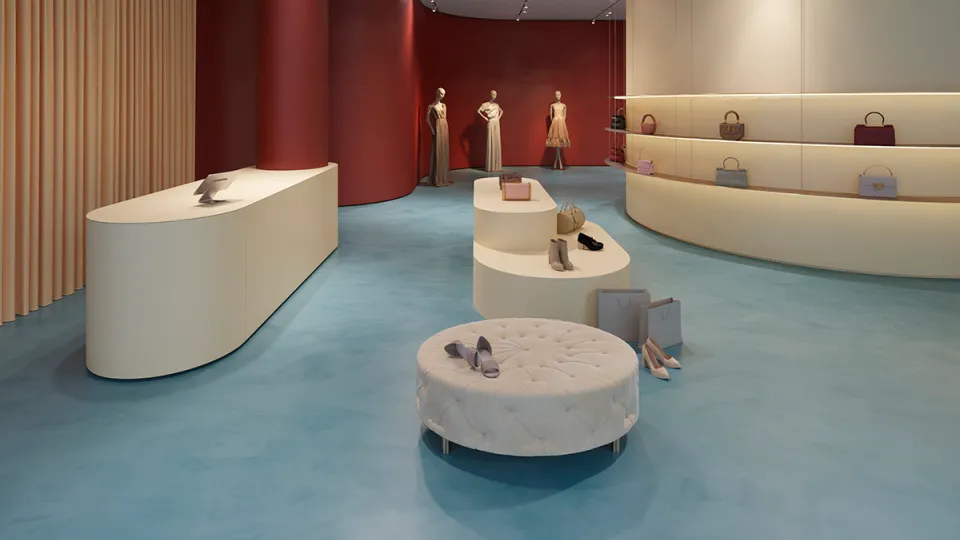 Spalvoto betono efektas