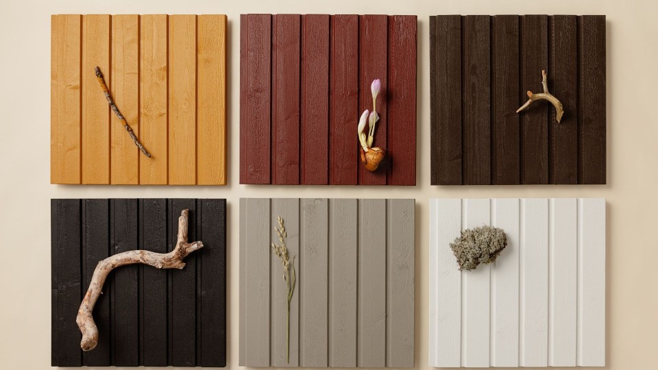 6 populiariausios medinių fasadų spalvos