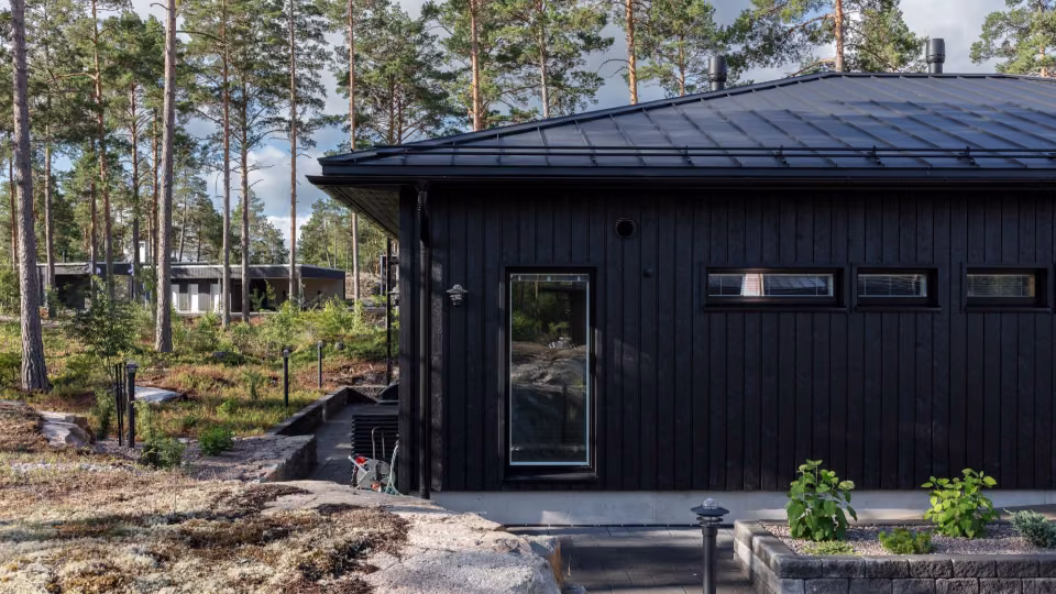Black coloured house