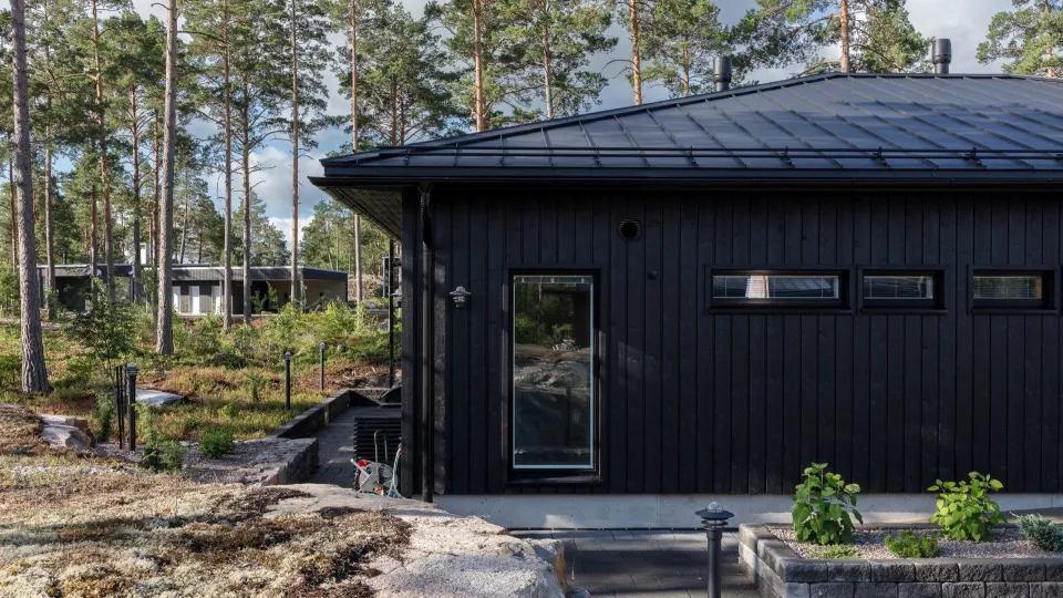 Black coloured house