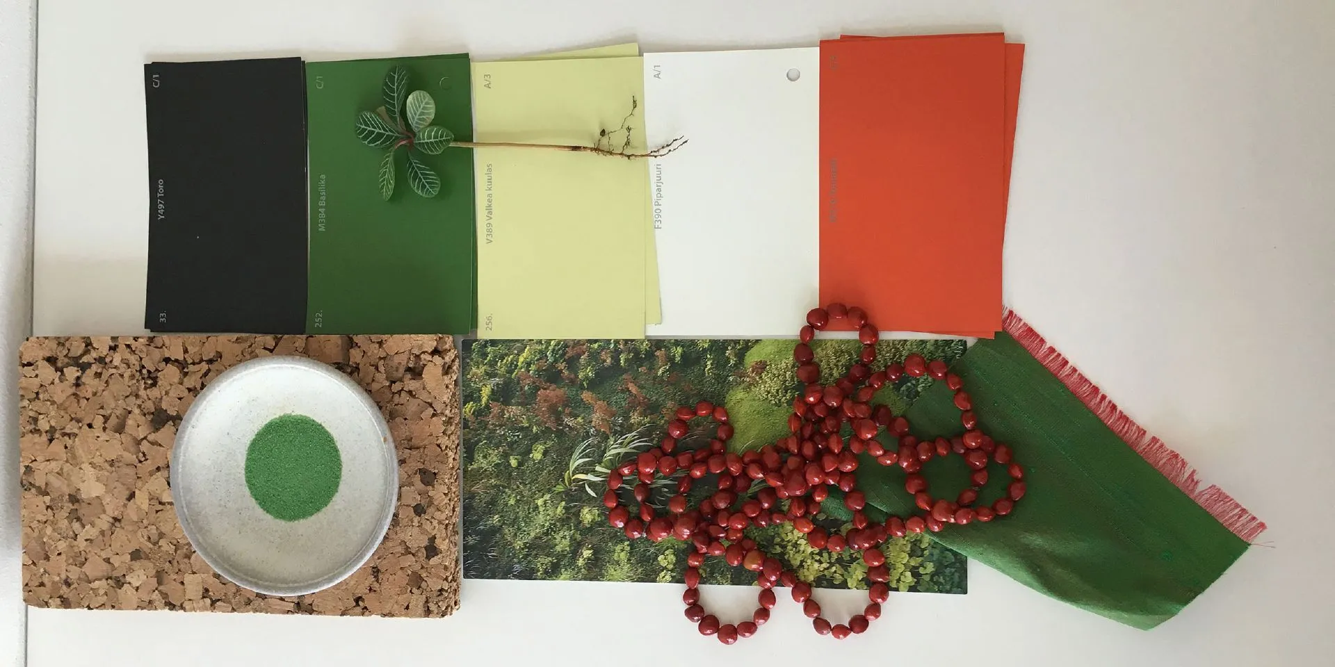 Colour chip collection table