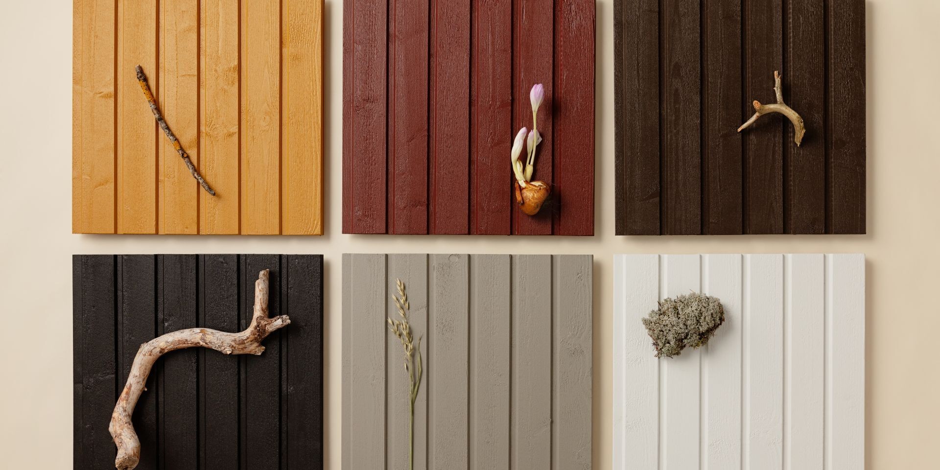 6 populiariausios medinių fasadų spalvos