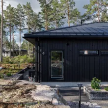 Black coloured house