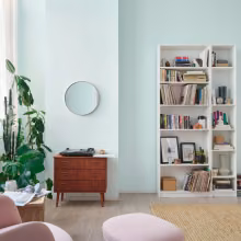 Green livingroom wall