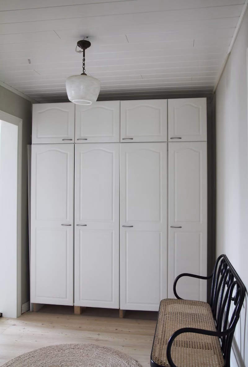 White closet doors - before