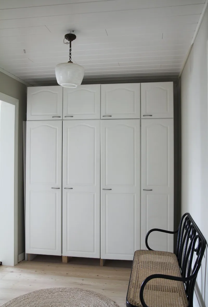 White closet doors - before