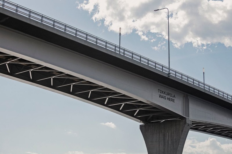 Janėvirtos tilto konstrukcijos dengtos pramoniniais dažais