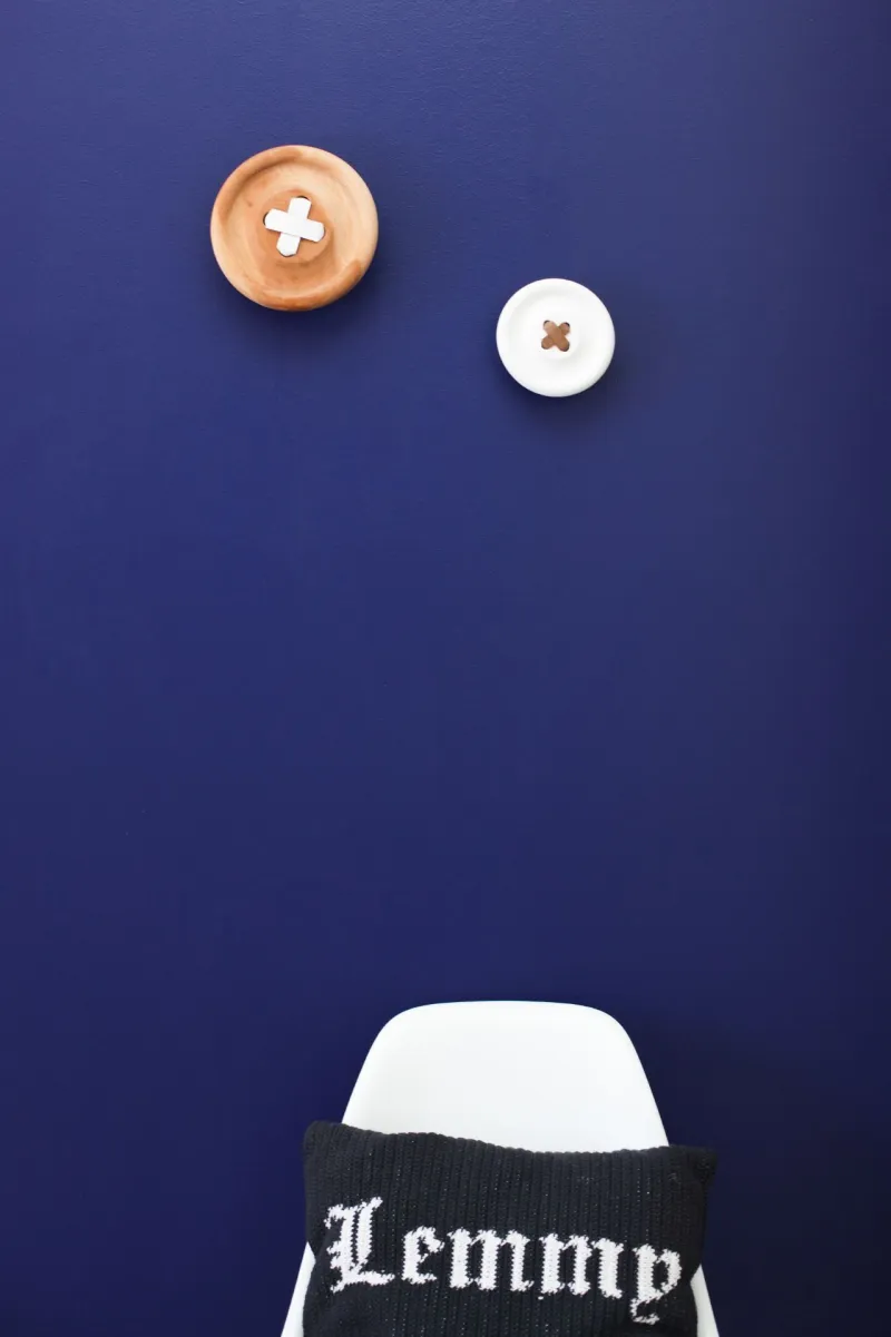 Blue bedroom wall