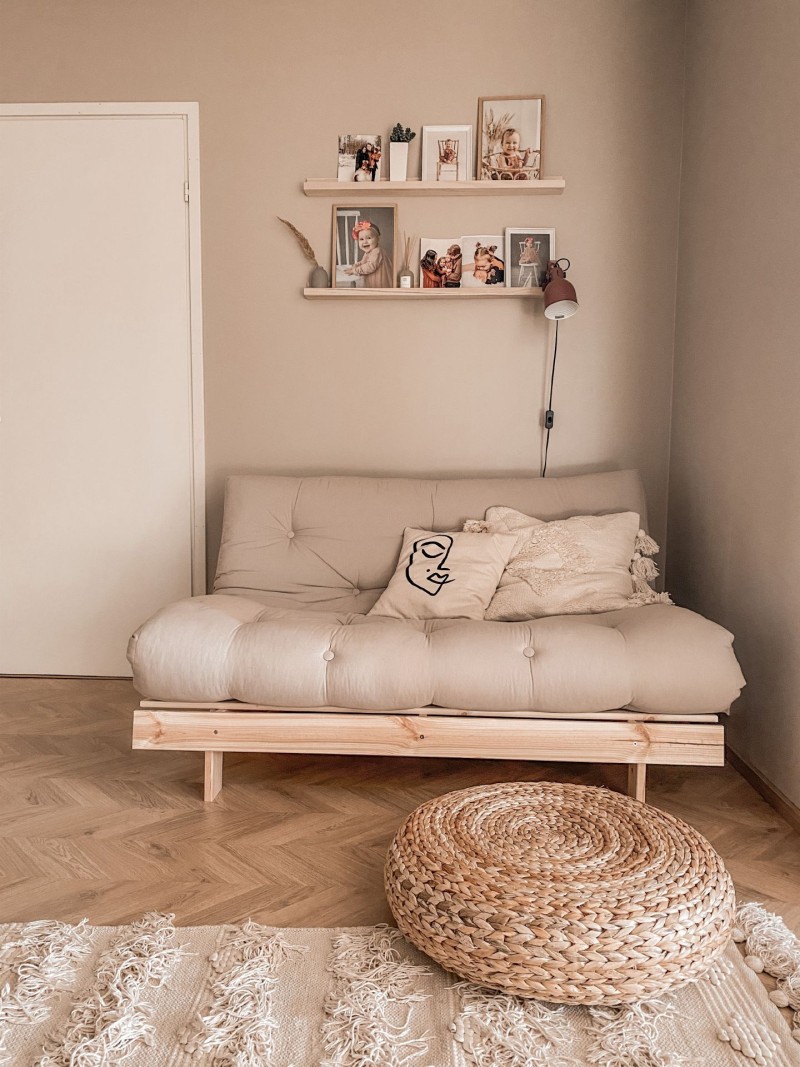 soft beige colour wall in living space
