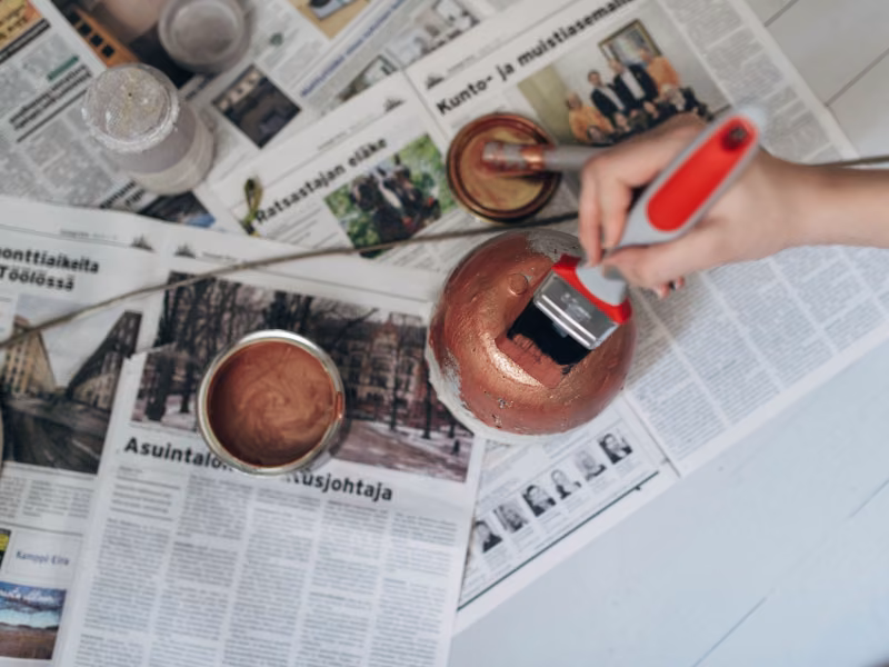object painted with taika paint